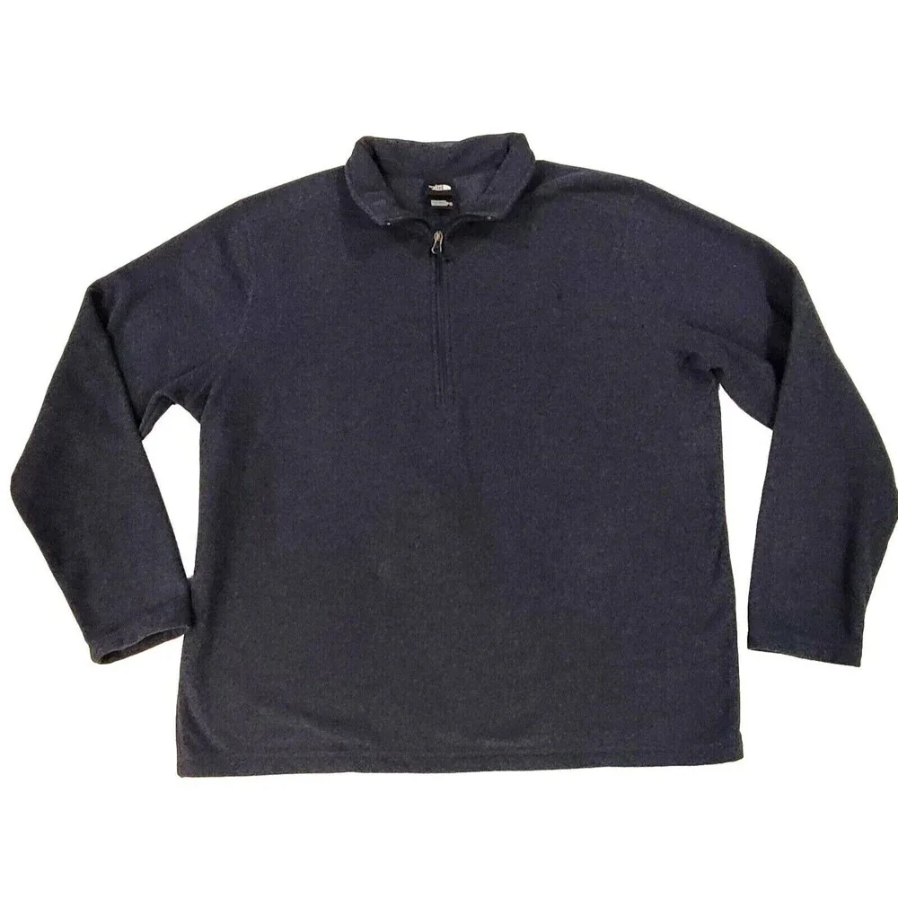 The North Face Men's 1/4 Zip Pullover Sweater Sz 2X Navy Blue